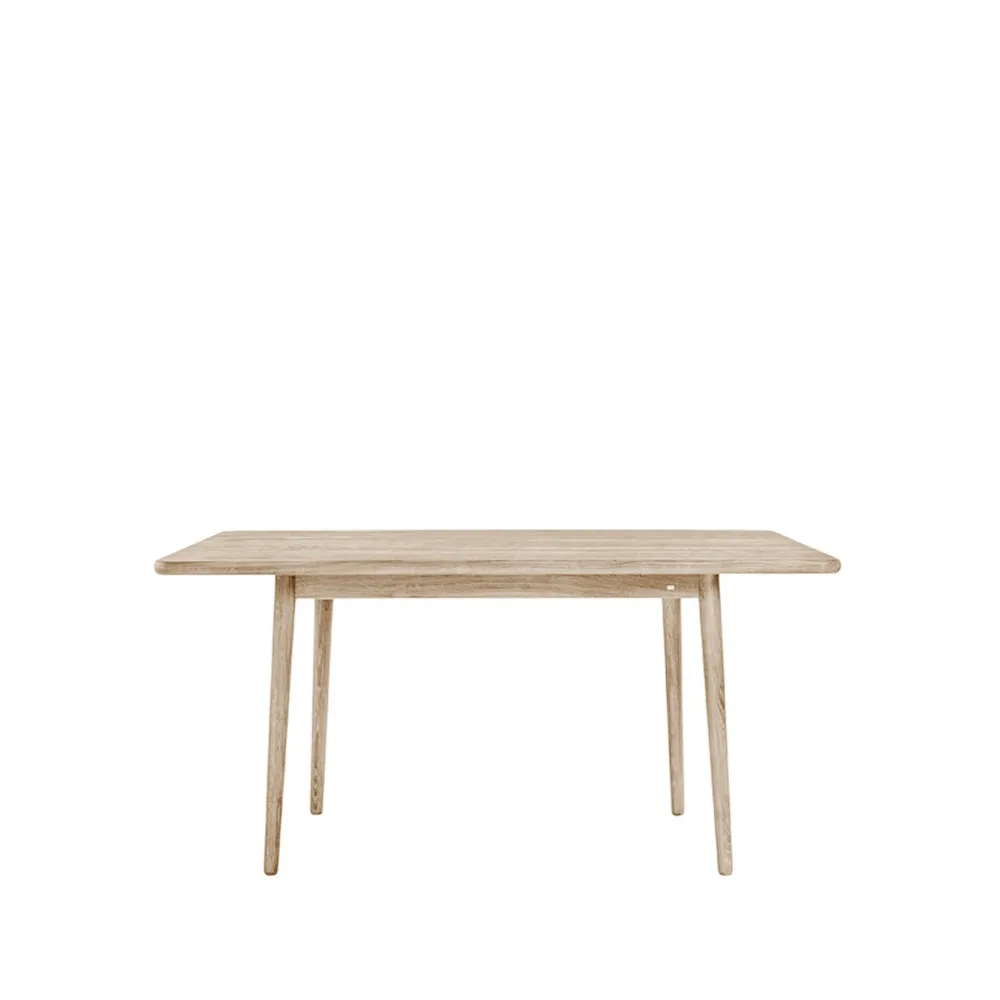 Stolab Table Miss Holly cm chêne laqué mat clair, 2 rallonges